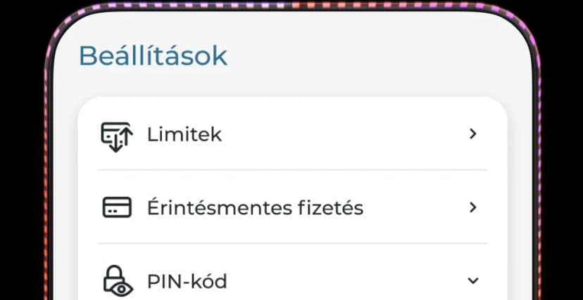 Kényelmes használat, az alkalmazásban minden kártyával kapcsolatos módosítást elvégezhetsz